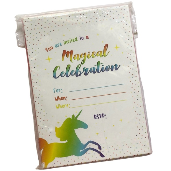 24 Pack Unicorn Invitation Red Envelopes - Picture 9 of 9